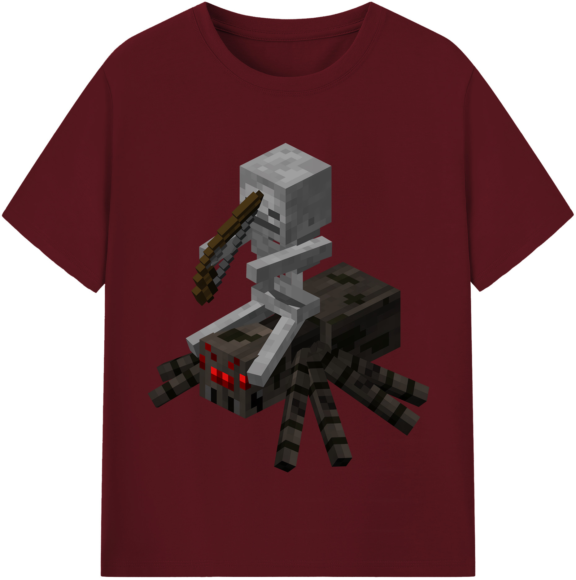 （画像用） マインクラフト ブロックの世界 Minecraft MC Block world 綿100％半袖Tシャツ（フロントプリント）